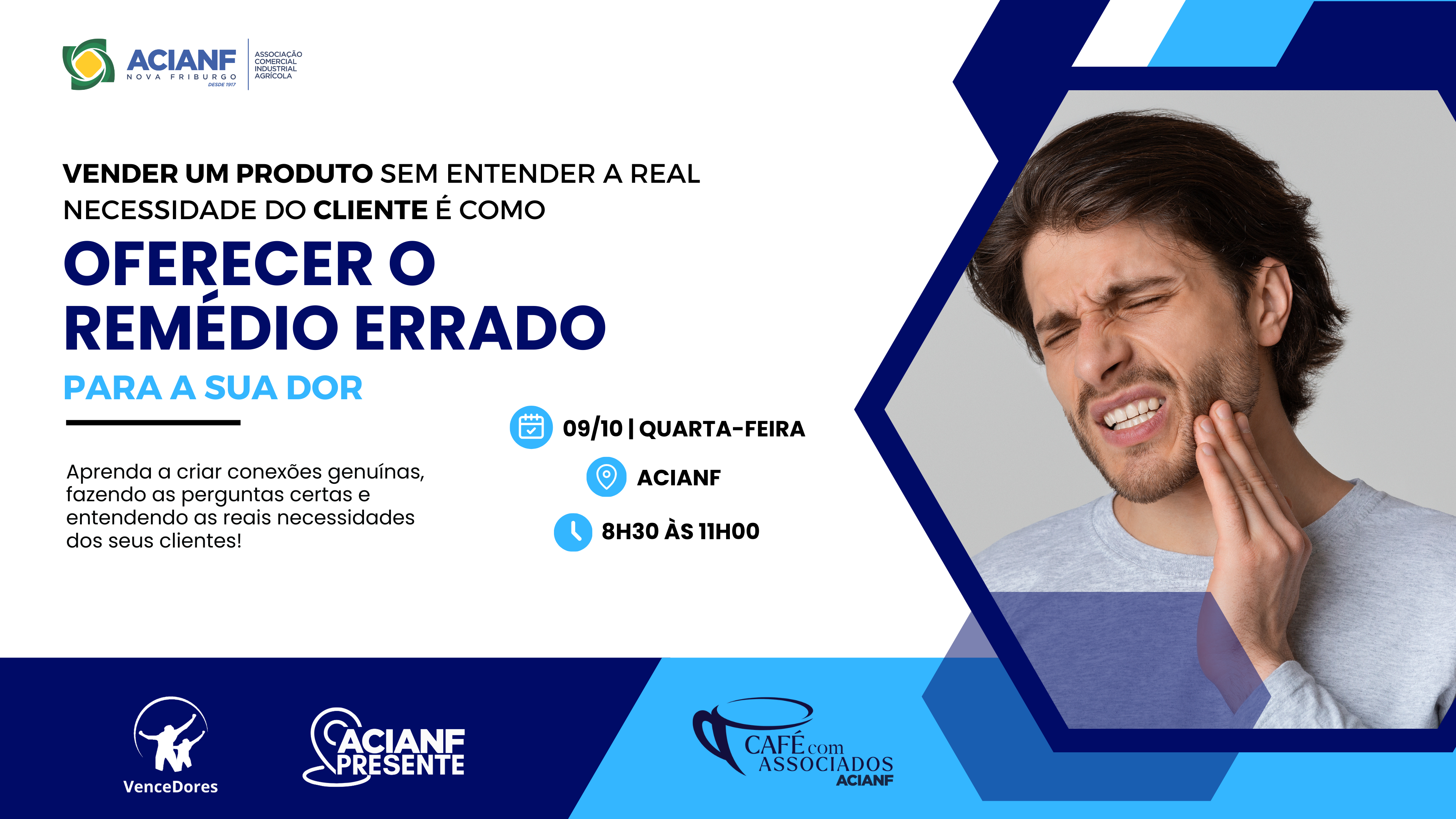 Descobrindo a Dor do Cliente: Como Vender Soluções e Não Produtos – Edição de Outubro do Café com Associados ACIANF